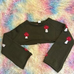 Army Green Cropped sweater-Size 2XL-New without tags